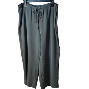 Autres Filles grey drawstring flowy wide leg pants size large